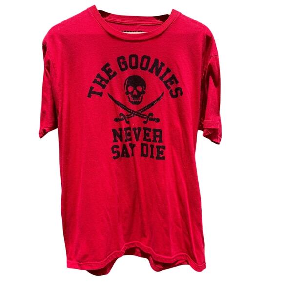 The Goonies Never Say Die Red Ripple Junction T-shirt Size Large - Picture 1 of 4